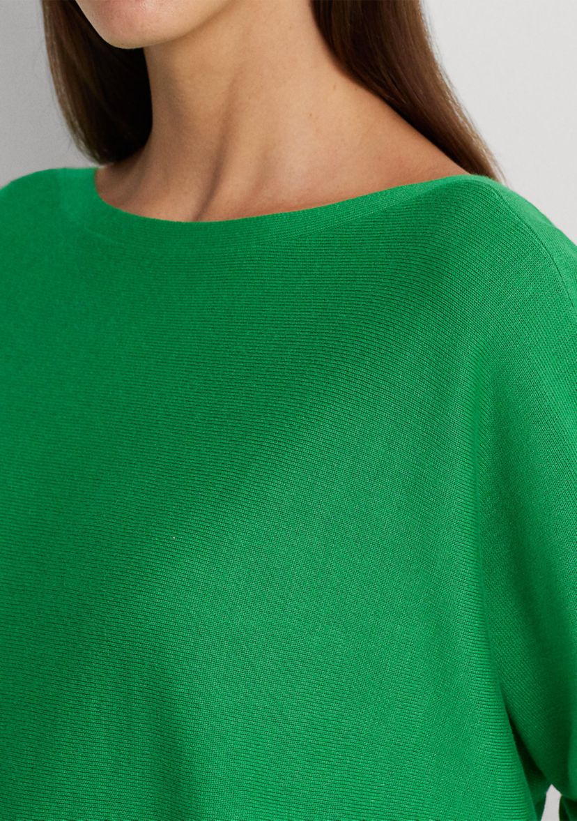 Petite Cotton Blend Dolman Sleeve Sweater