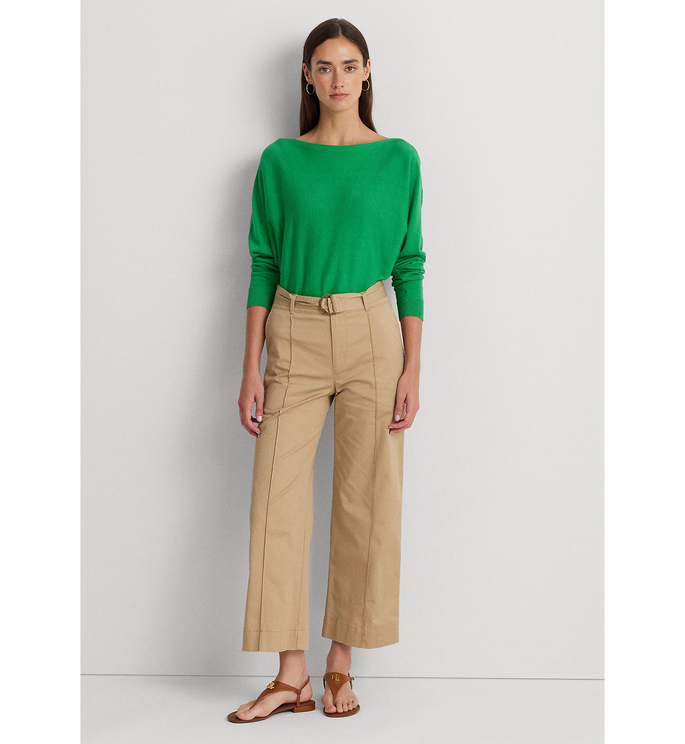 Petite Cotton Blend Dolman Sleeve Sweater