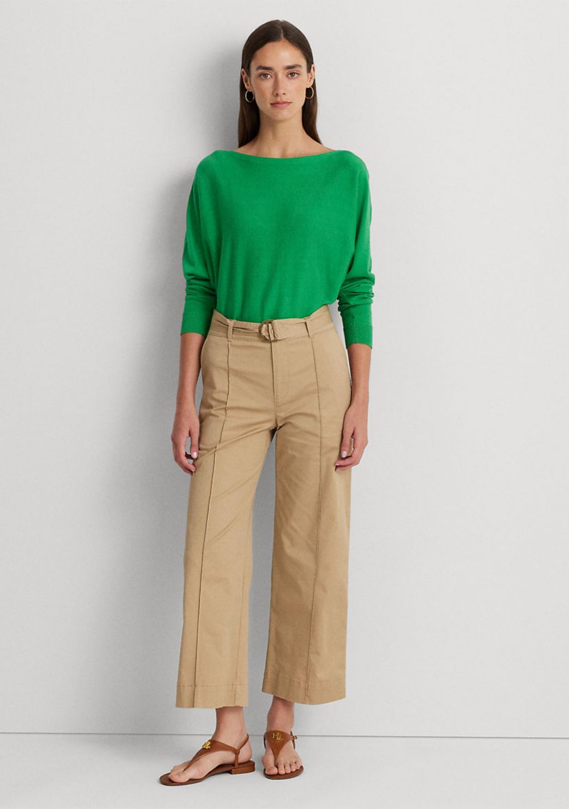 Petite Cotton Blend Dolman Sleeve Sweater