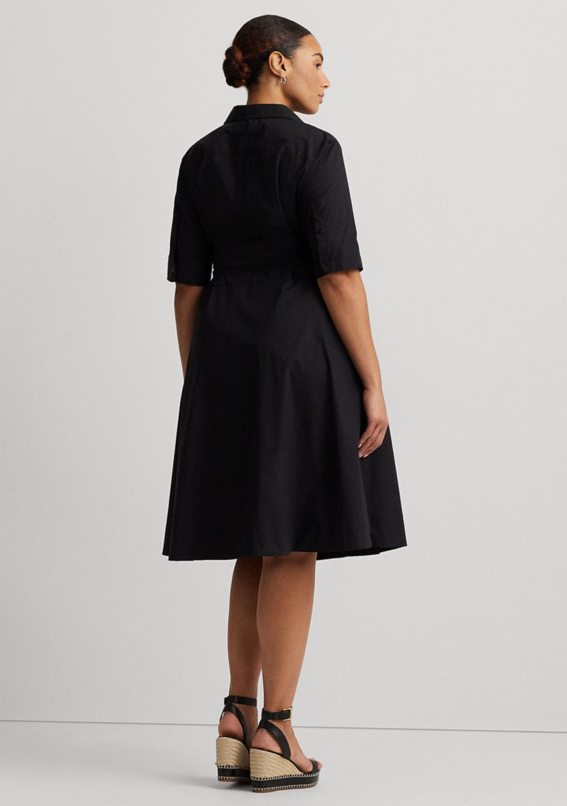 Lauren Ralph Lauren Plus Size Cotton-Blend Shirtdress