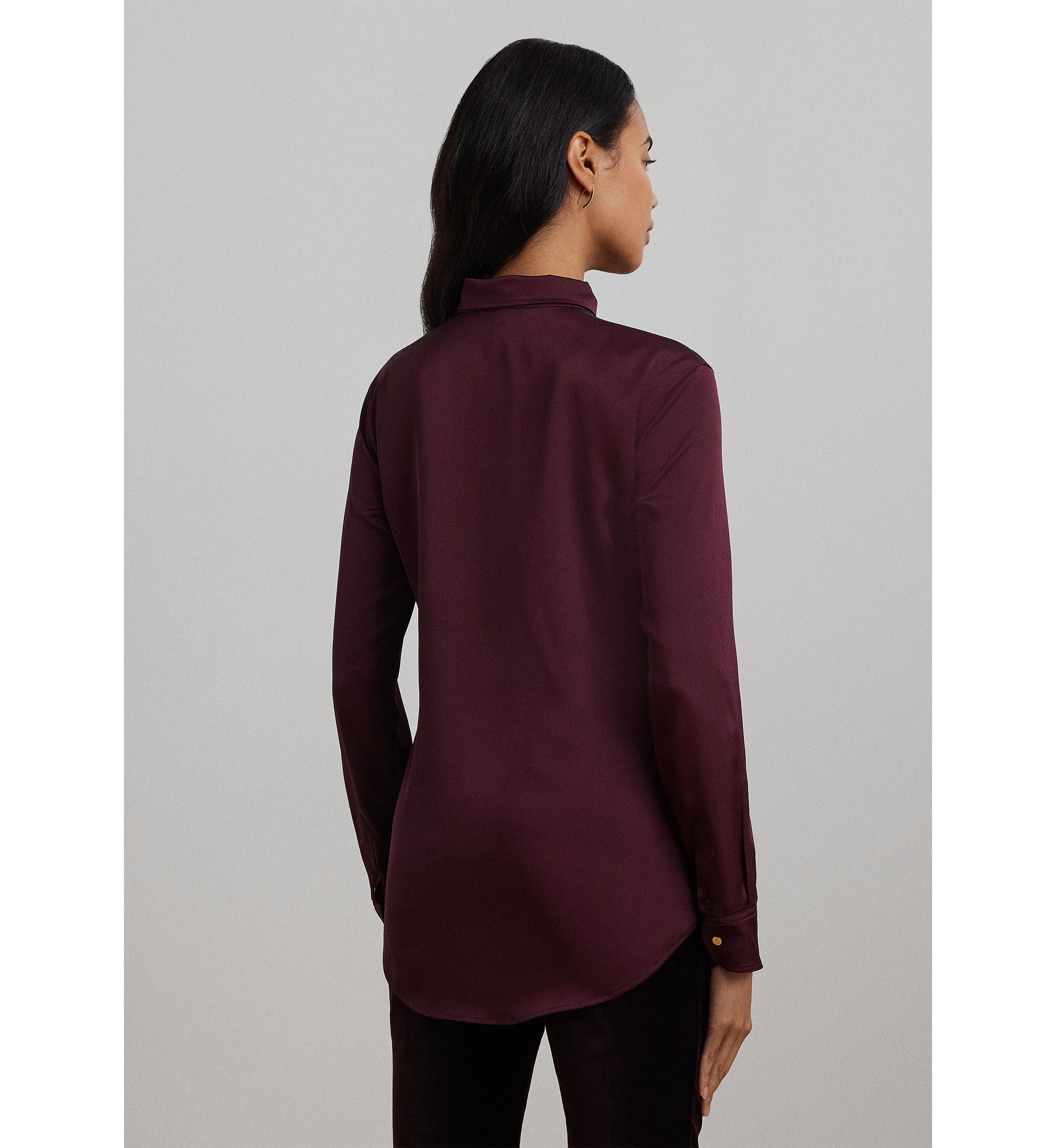 Classic Fit Satin Charmeuse Shirt