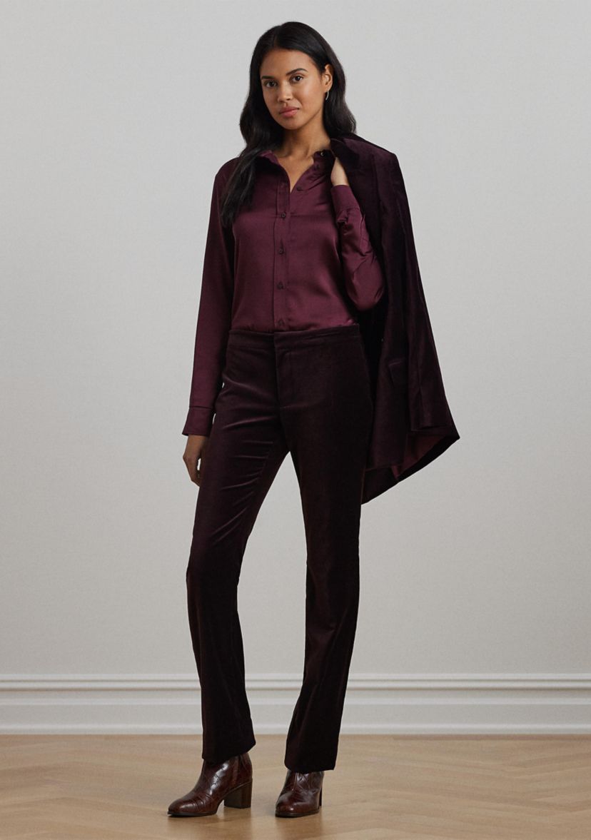 Classic Fit Satin Charmeuse Shirt