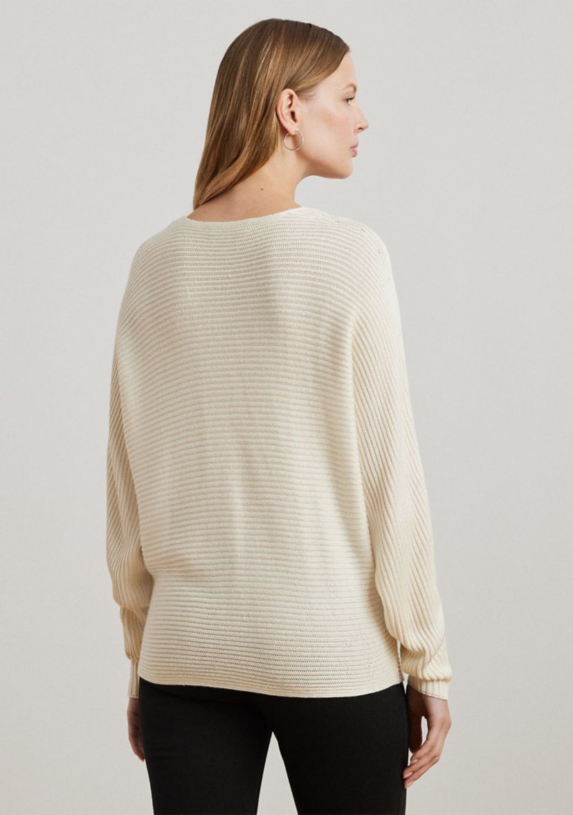 Rib Knit Dolman Sleeve Sweater