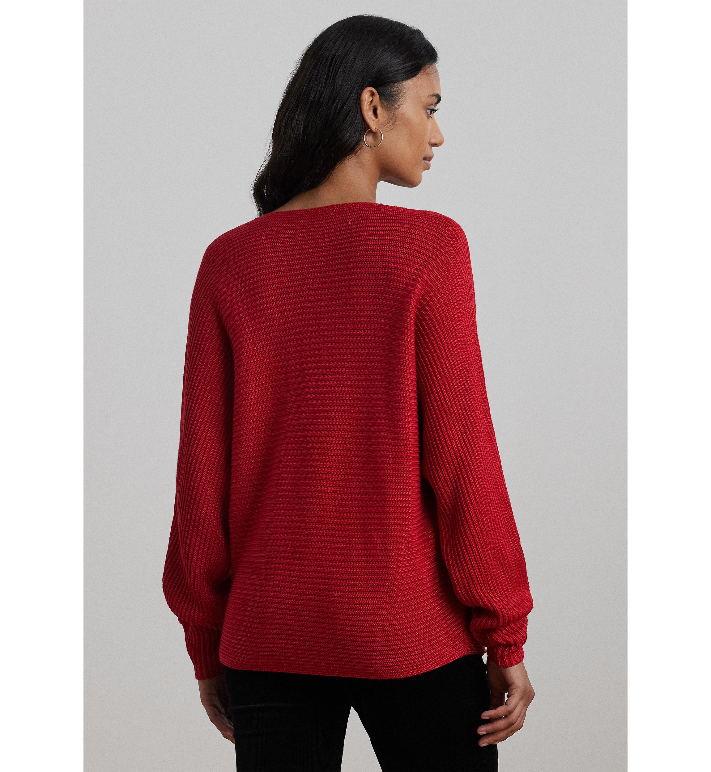 Rib Knit Dolman Sleeve Sweater