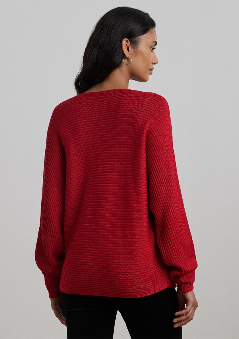 Rib Knit Dolman Sleeve Sweater