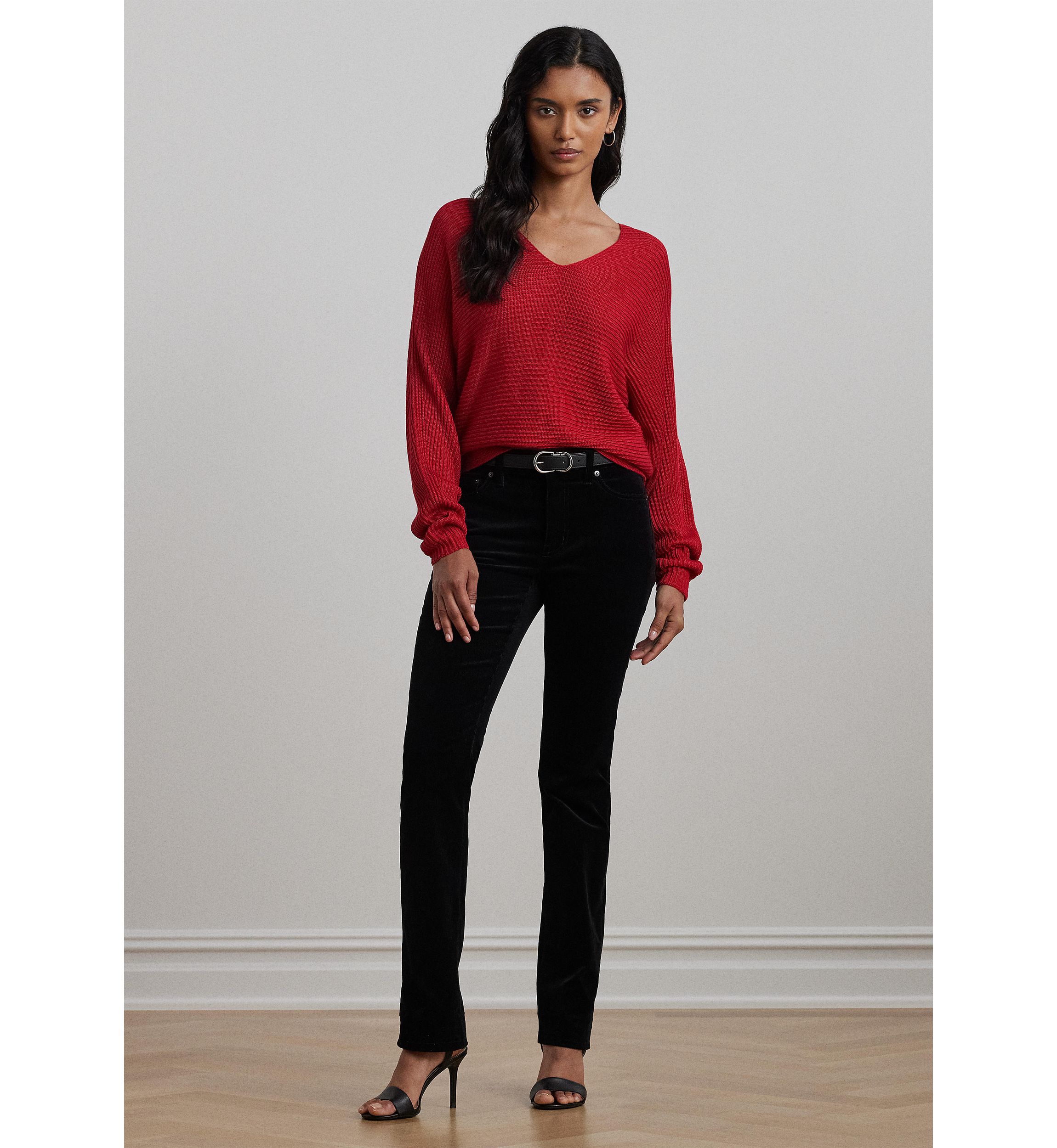 Rib Knit Dolman Sleeve Sweater