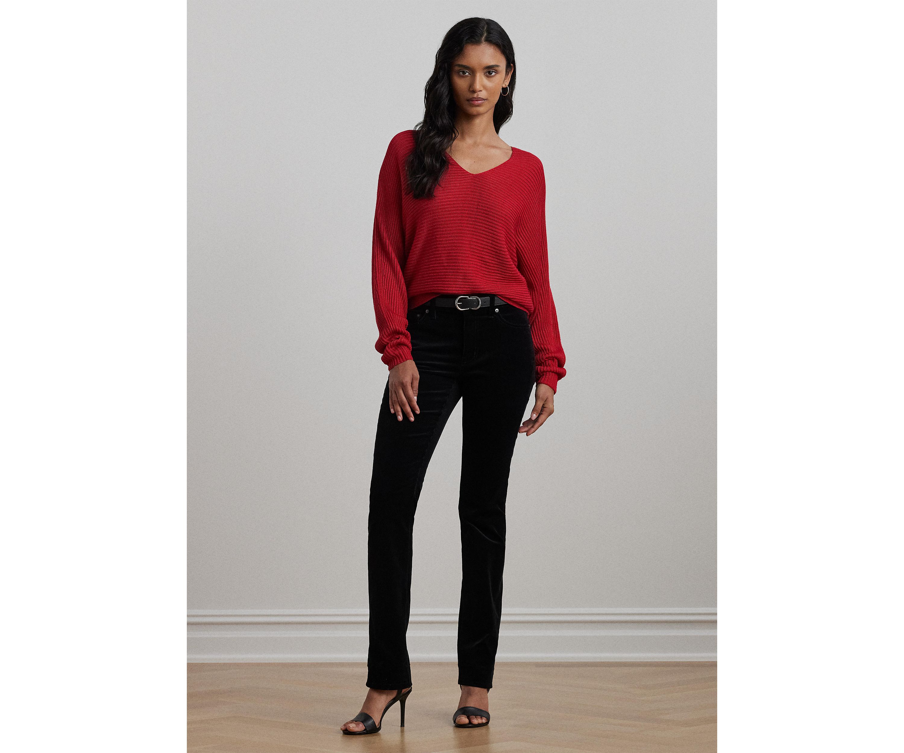 Rib Knit Dolman Sleeve Sweater