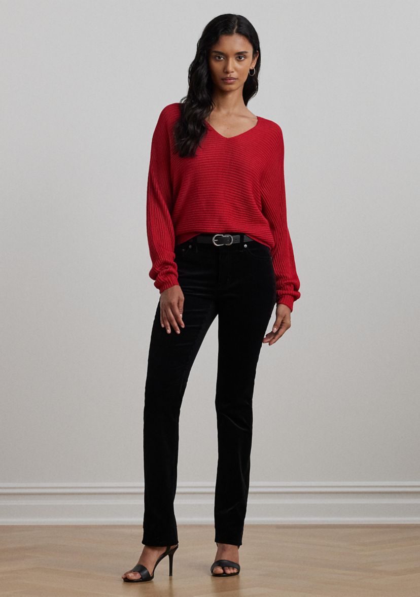 Rib Knit Dolman Sleeve Sweater