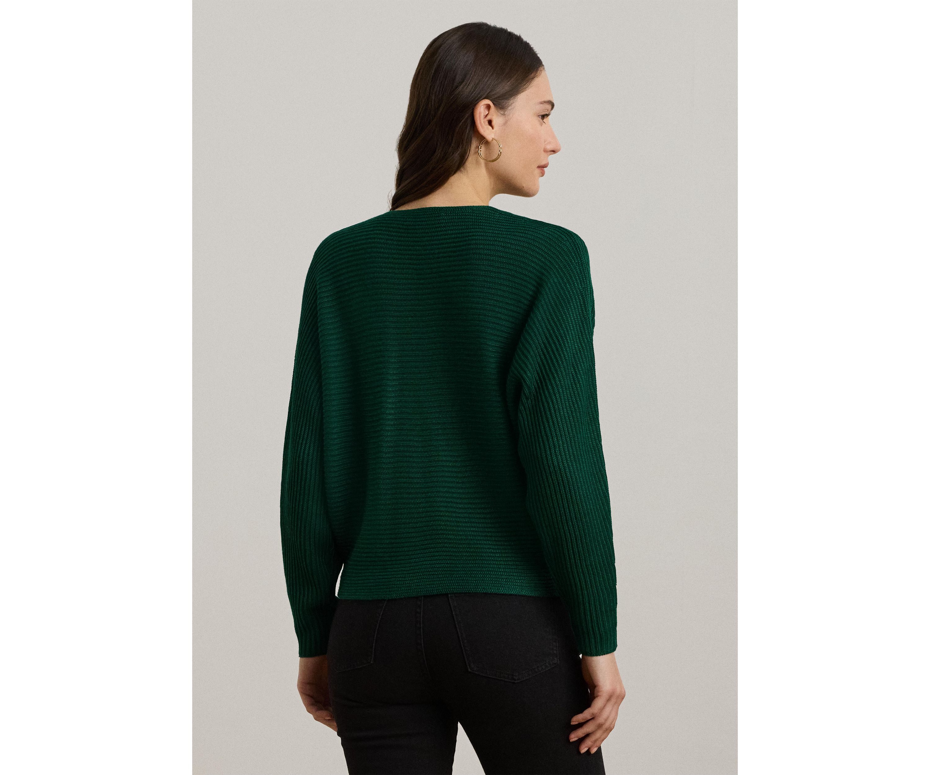 Rib Knit Dolman Sleeve Sweater