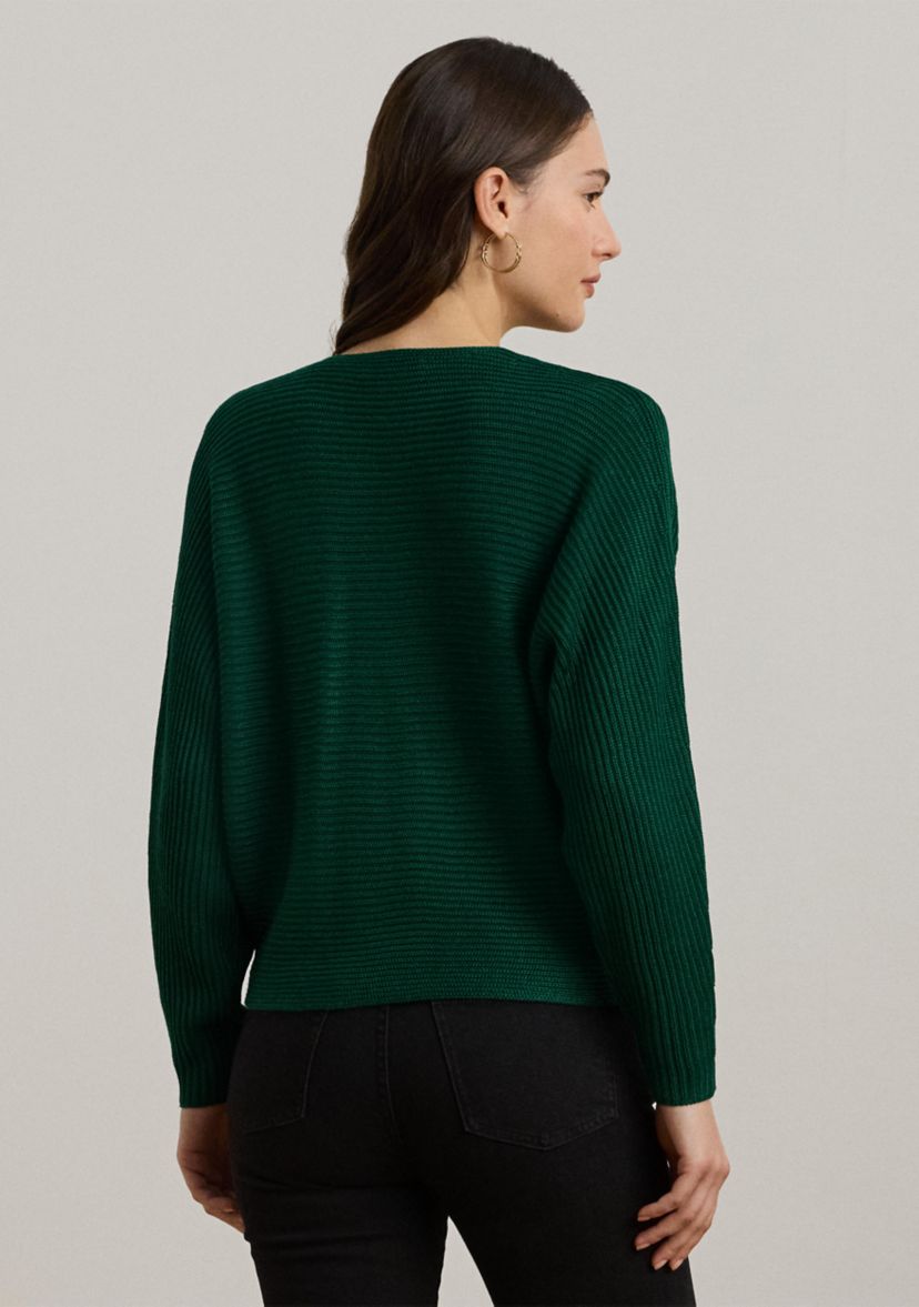 Rib Knit Dolman Sleeve Sweater