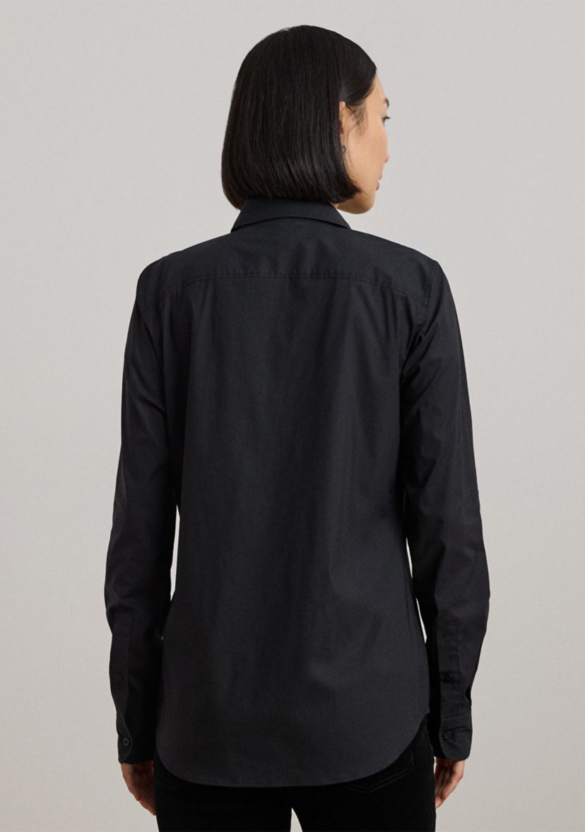 Womens Classic Fit Beaded-Crest Shirt
