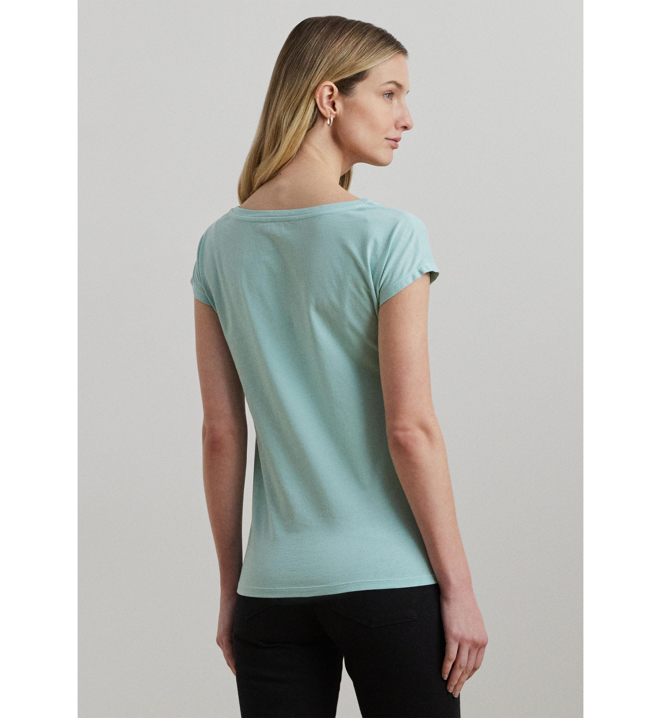 Beaded Logo Cotton Jersey T-Shirt
