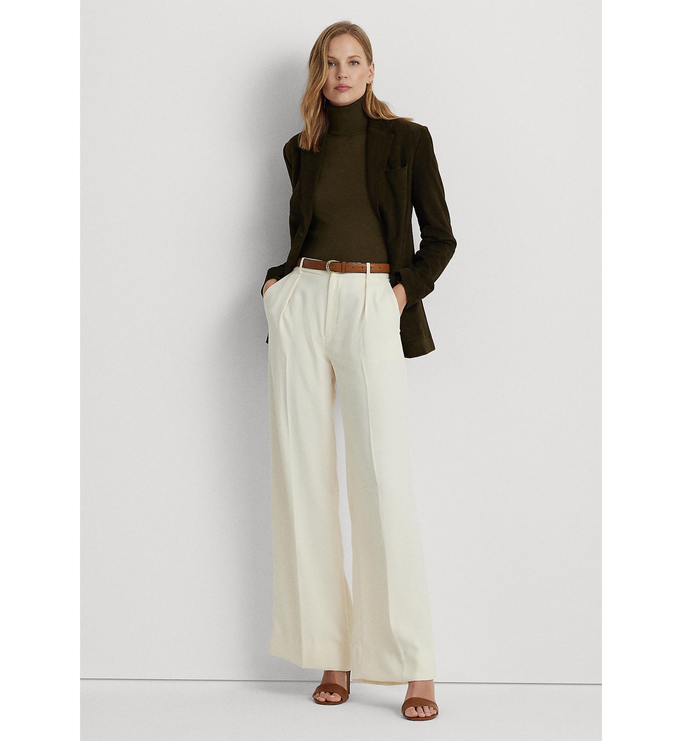 Double Faced Georgette Wide Leg Pants
