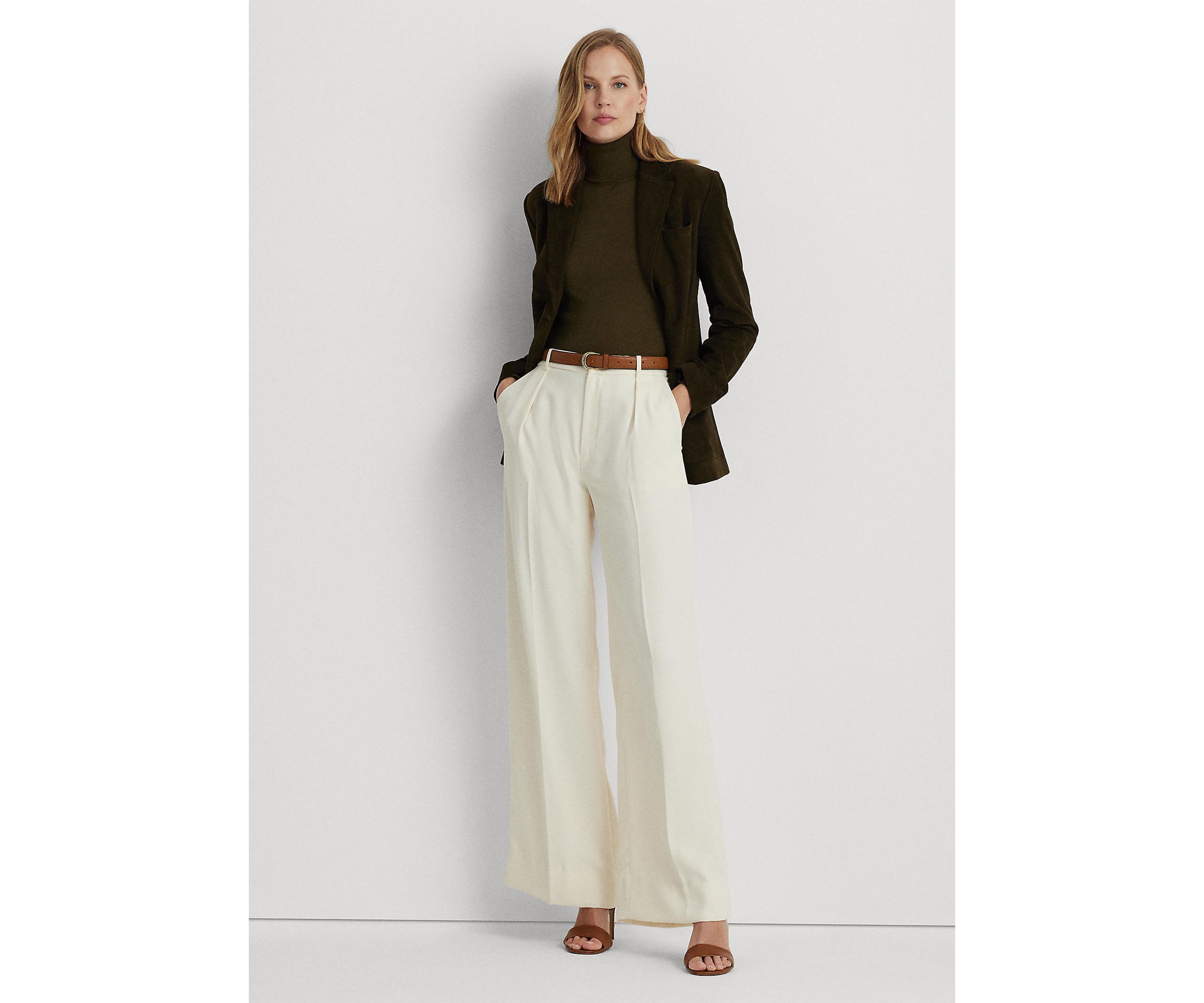 Double Faced Georgette Wide Leg Pants