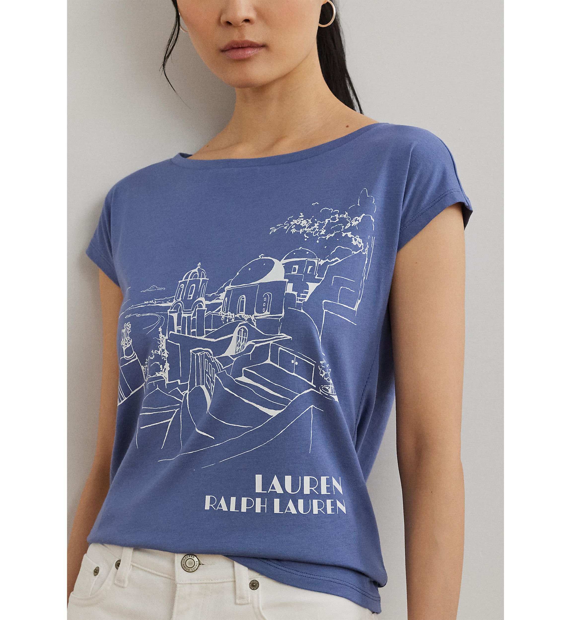 Cotton Blend Jersey Graphic T-Shirt