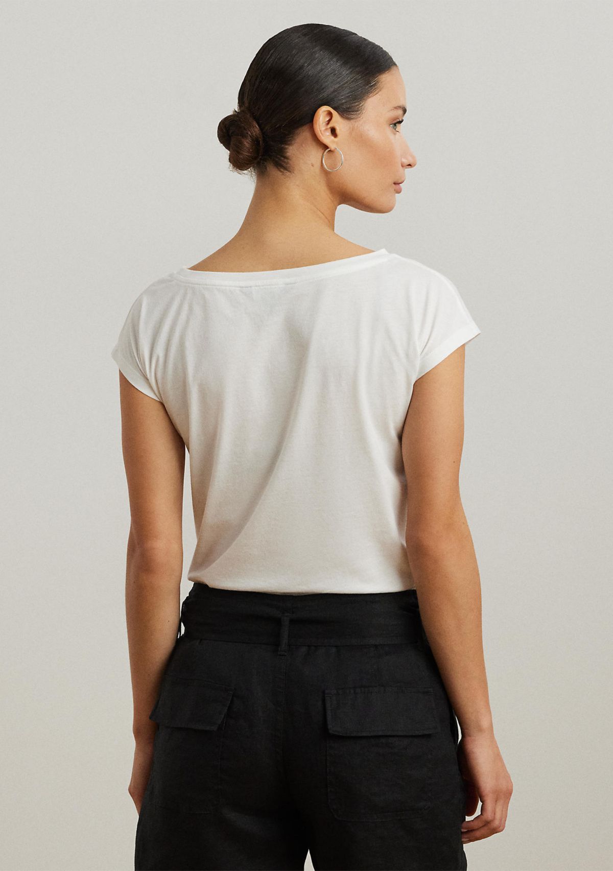 Petite Cotton Blend Jersey Graphic T-Shirt