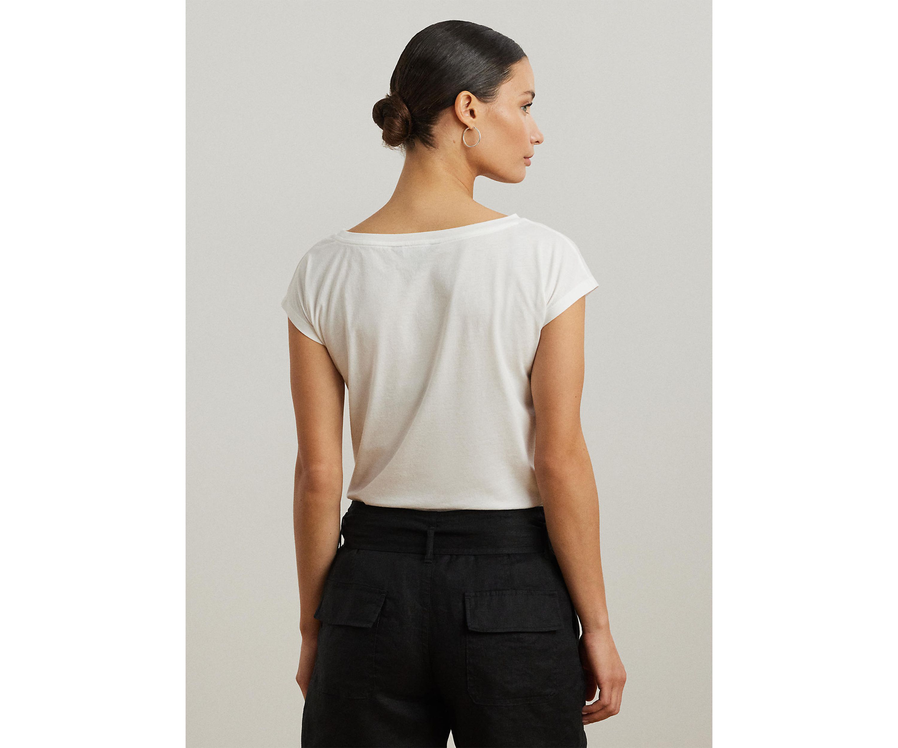 Petite Cotton Blend Jersey Graphic T-Shirt