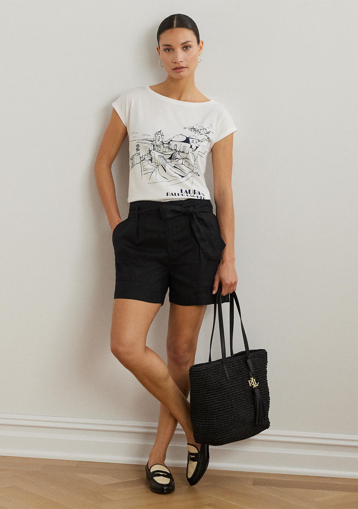 Petite Cotton Blend Jersey Graphic T-Shirt