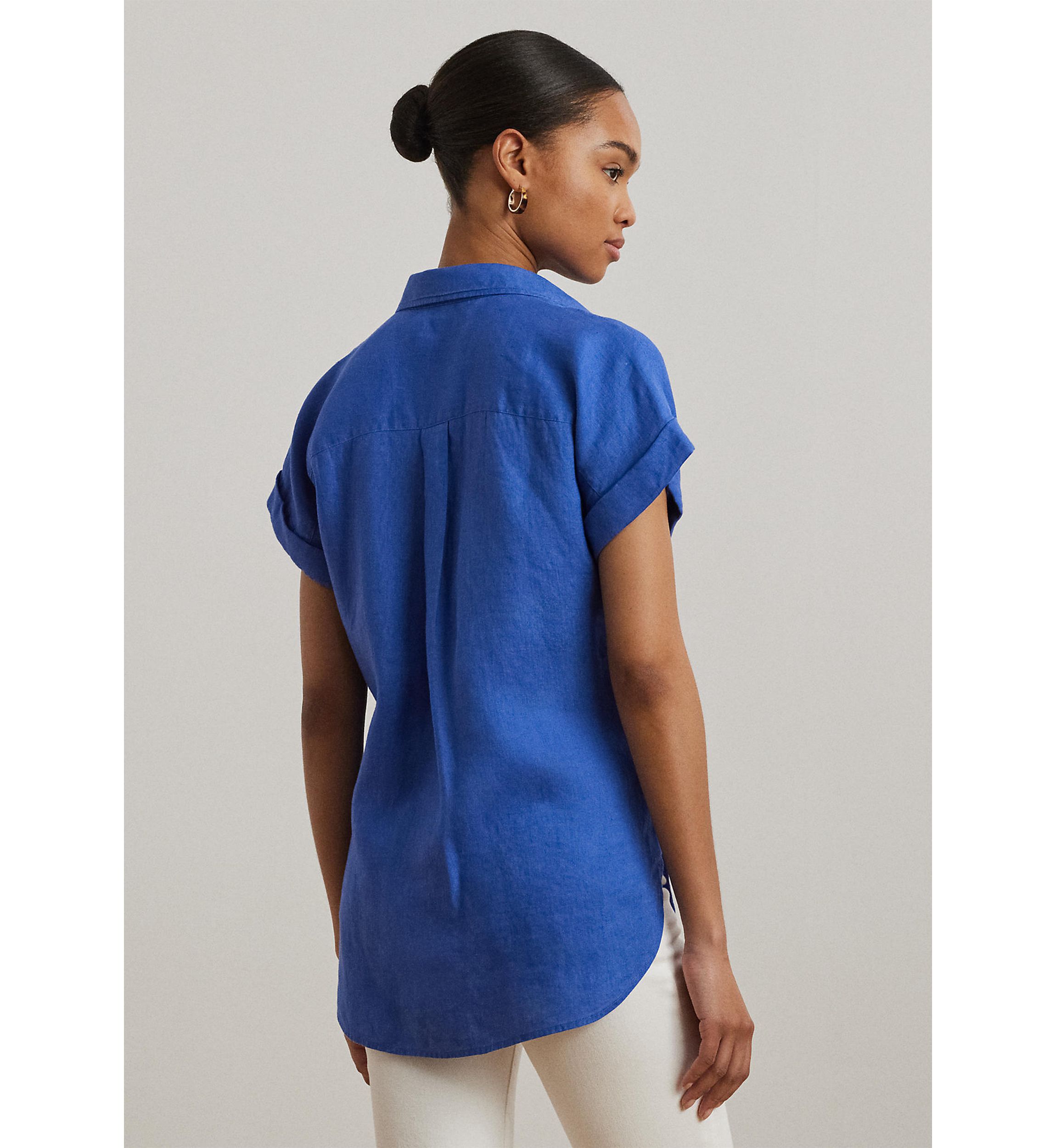 Relaxed Fit Linen Short Sleeve Shirt