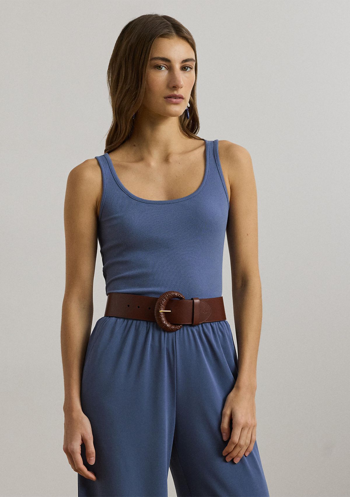 Stretch Cotton Tank Top