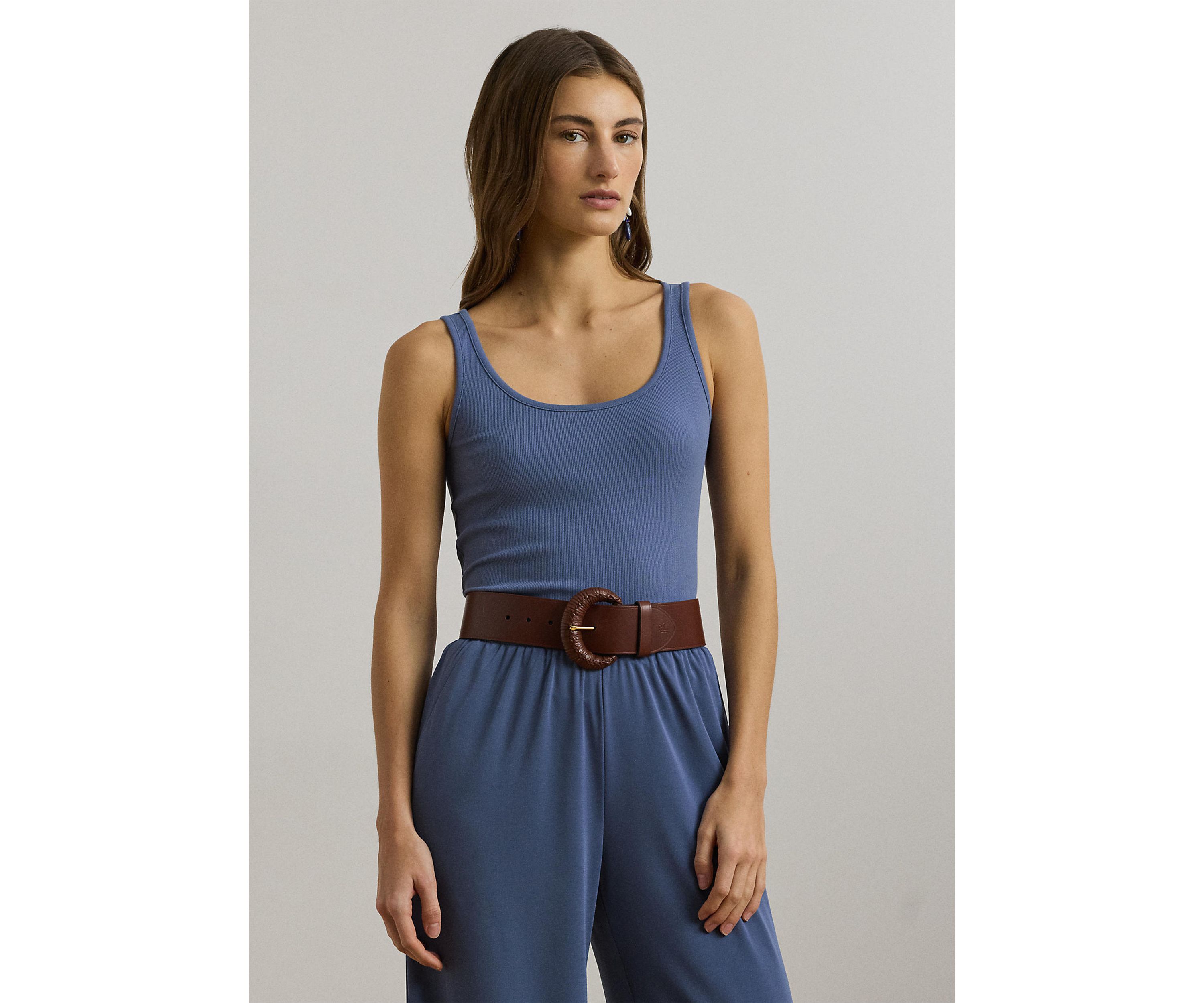 Stretch Cotton Tank Top