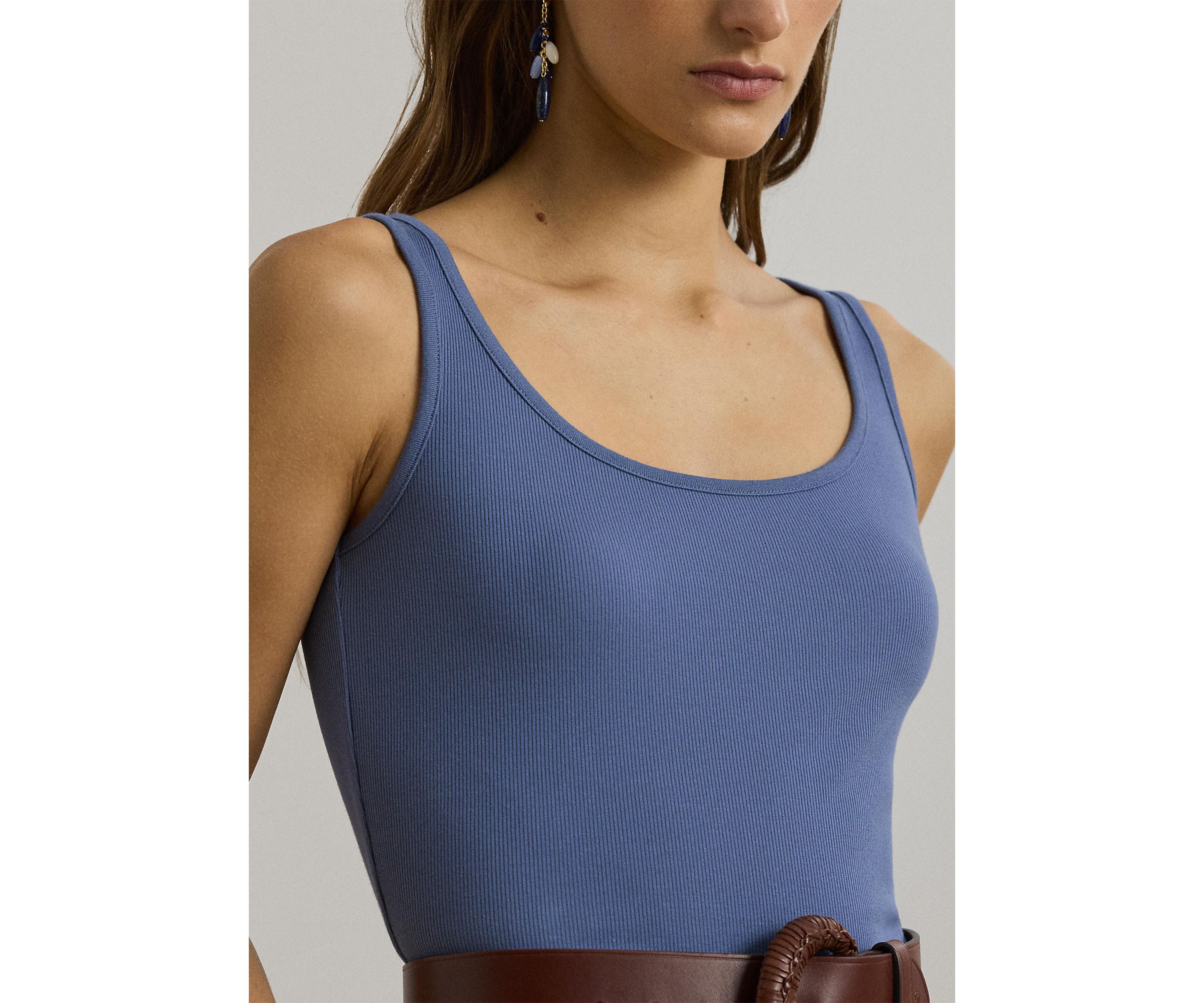 Stretch Cotton Tank Top