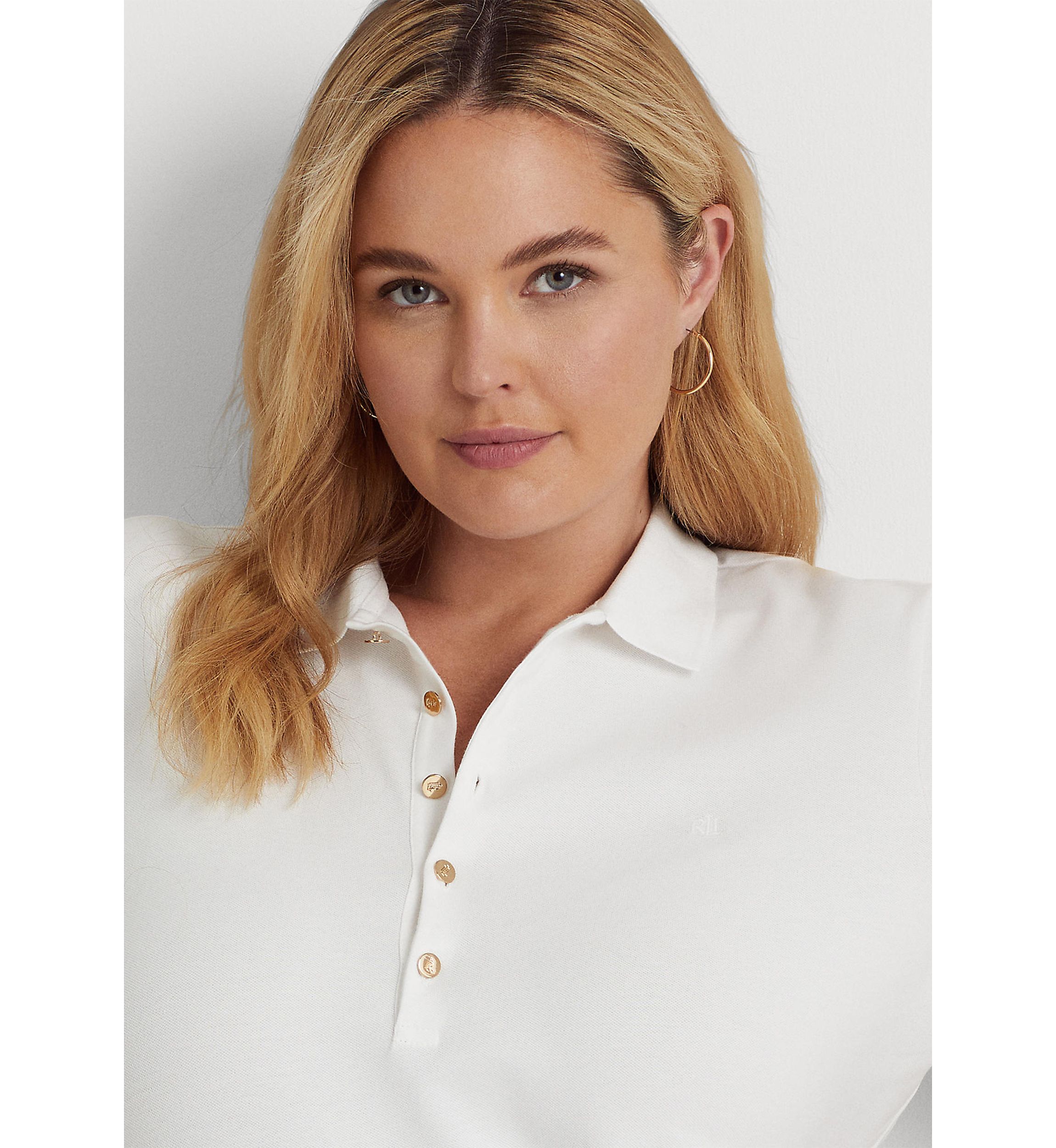 Plus Size Piqué Polo Shirt