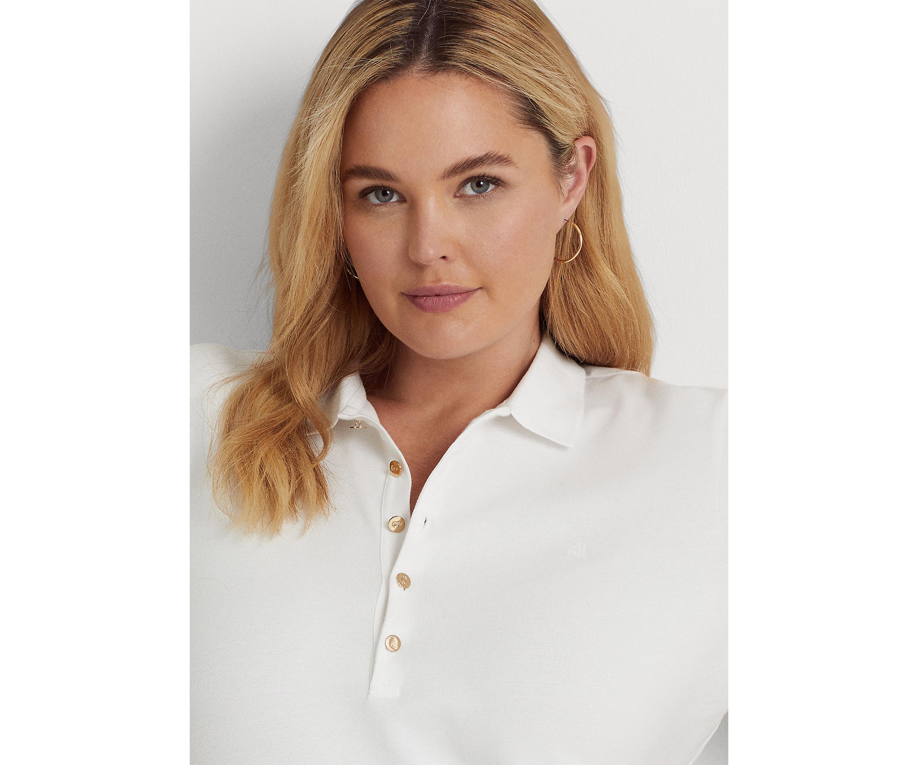 Plus Size Piqué Polo Shirt