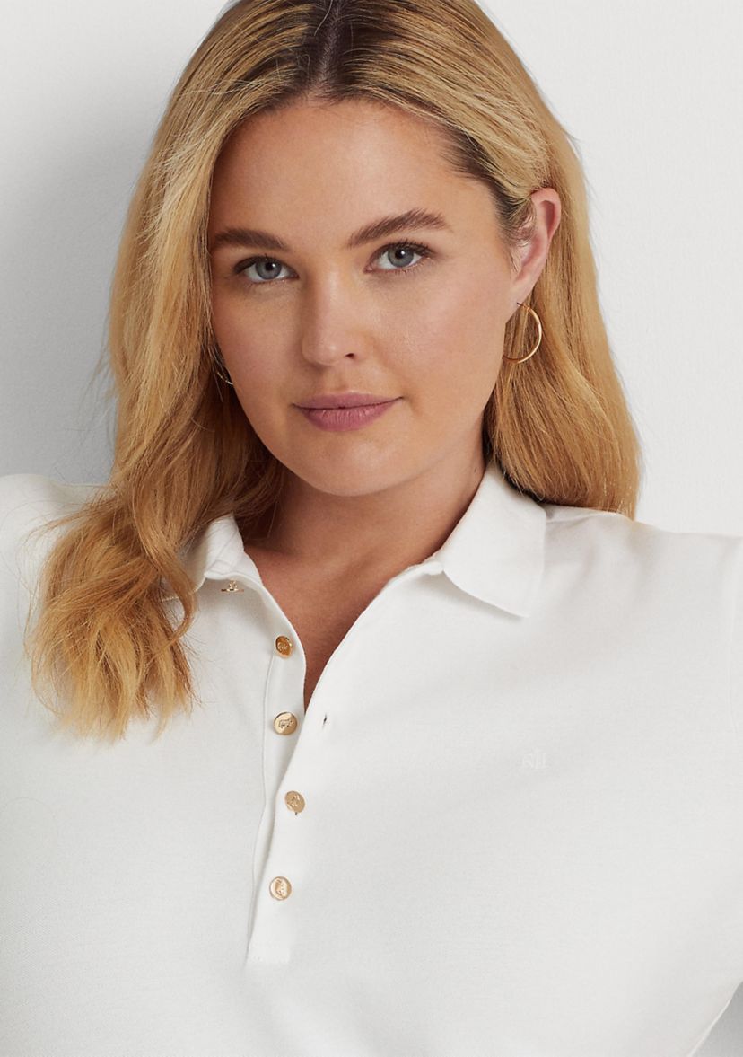 Plus Size Piqué Polo Shirt