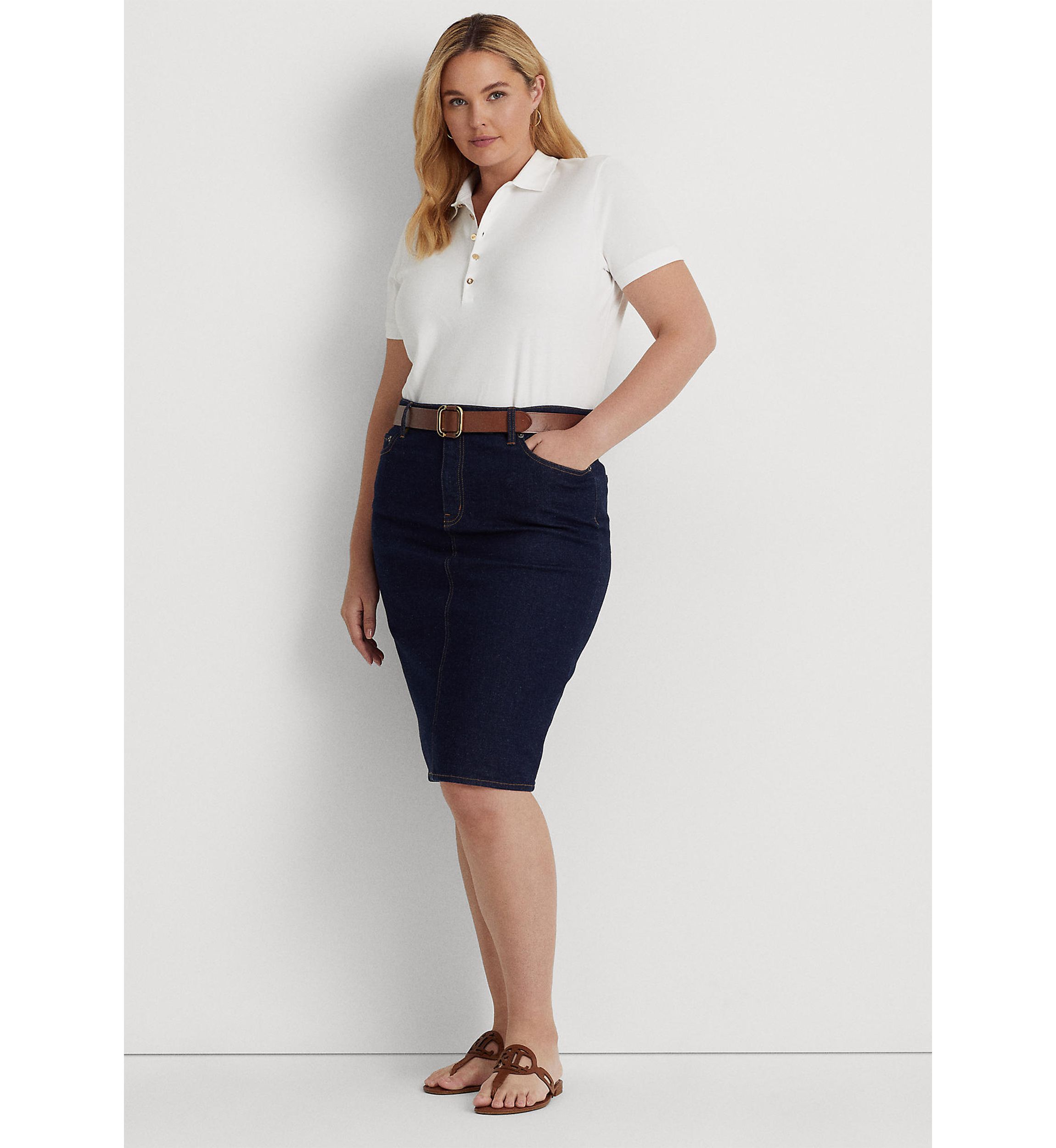 Plus Size Piqué Polo Shirt