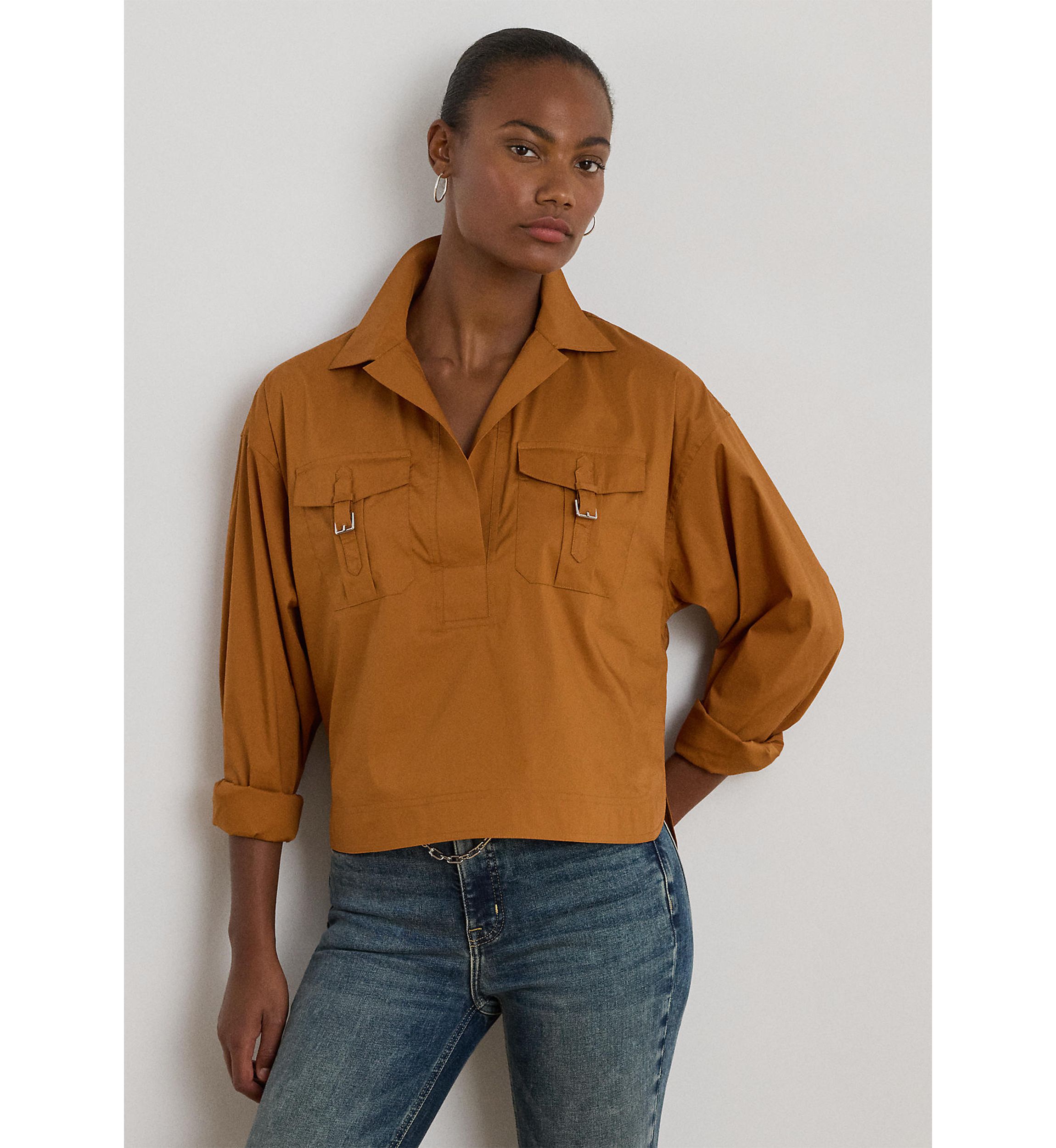 Womens Long Sleeve Wovens Shirt 