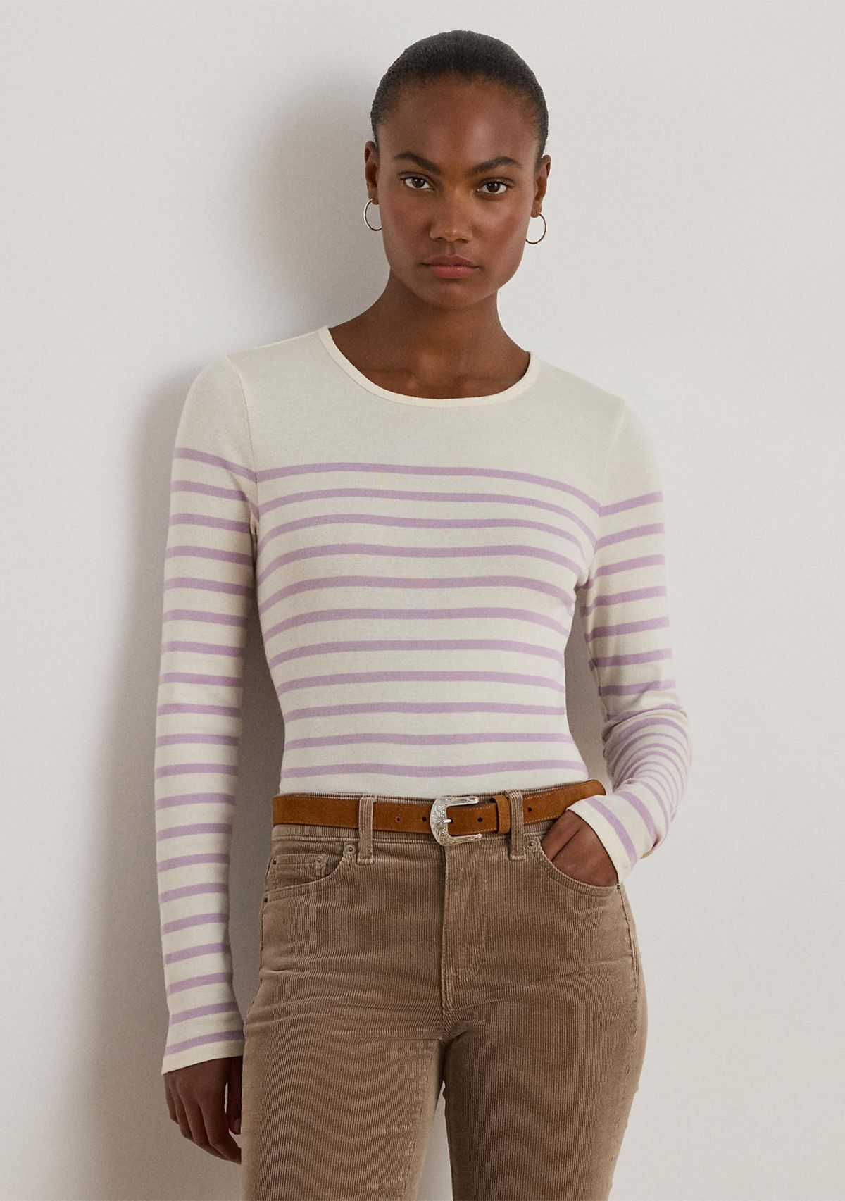 Striped Cotton Long-Sleeve Tee