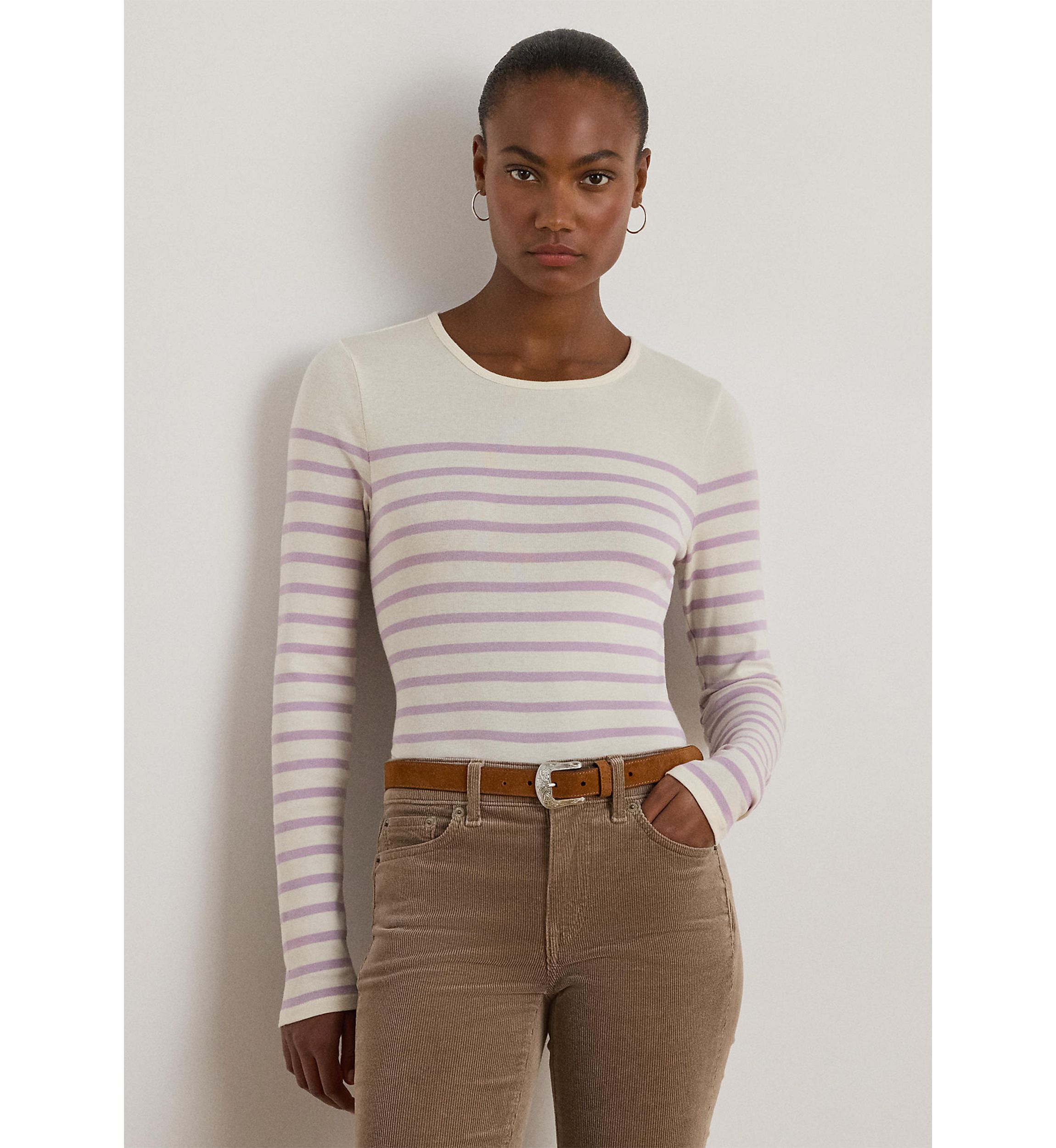 Striped Cotton Long-Sleeve Tee
