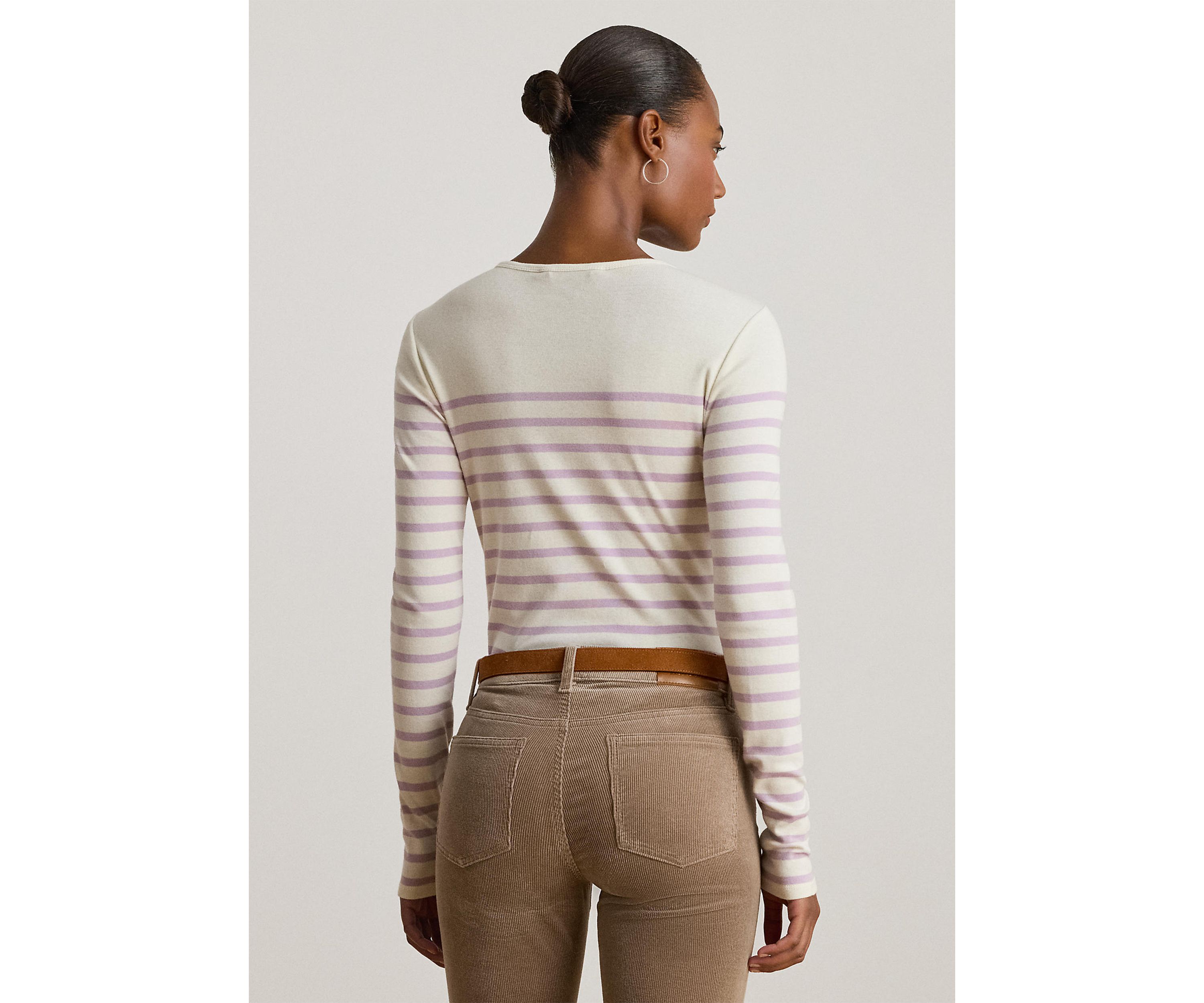 Striped Cotton Long-Sleeve Tee