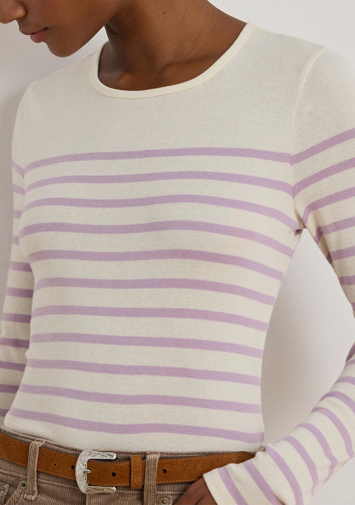 Striped Cotton Long-Sleeve Tee
