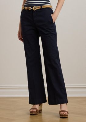 Lauren Ralph Lauren Women's Stretch Cotton Chino Flare Pants, 16