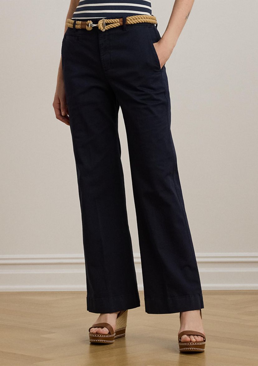 Lauren Ralph Lauren Stretch Cotton Chino Flare Pants | Belk