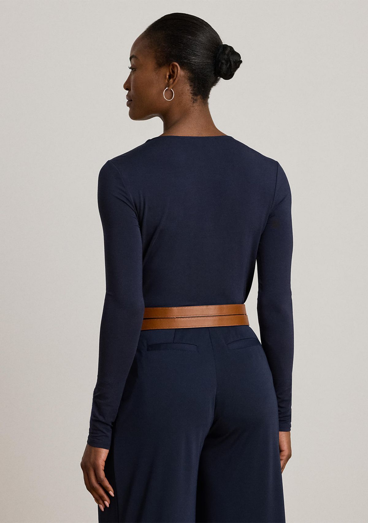 Stretch Jersey Asymmetrical Top
