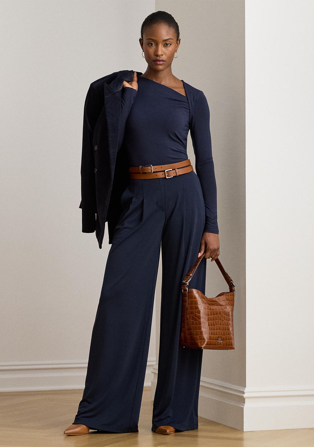 Stretch Jersey Asymmetrical Top