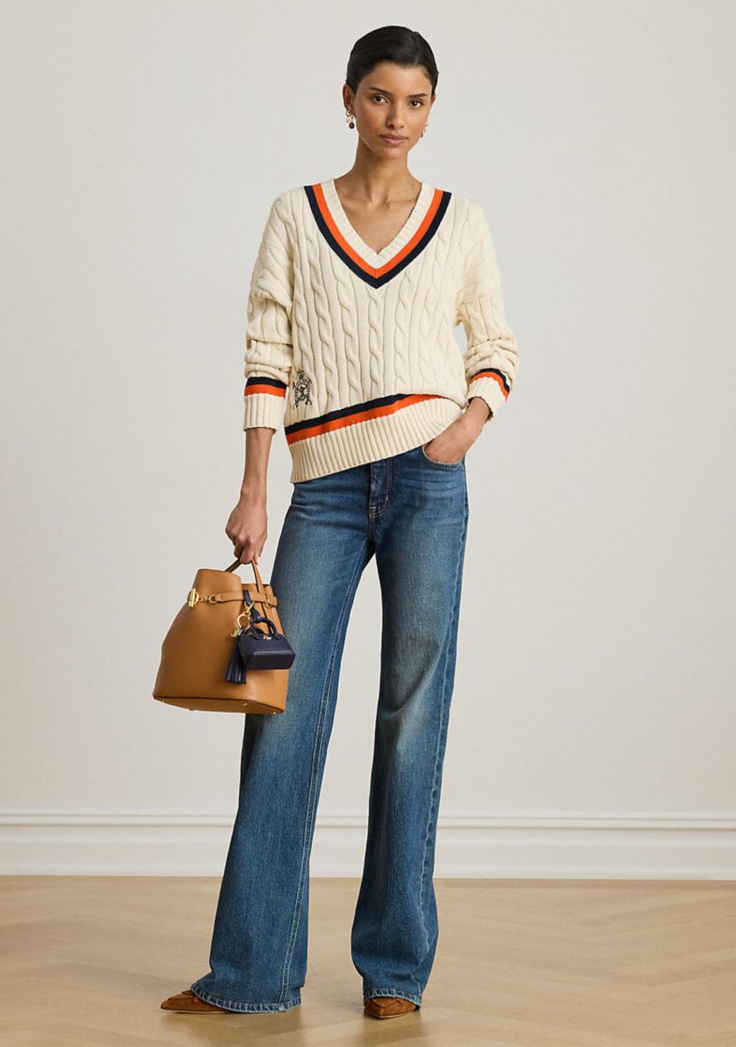 Lauren Ralph Lauren Women's Cable-Knit Cotton Cricket Sweater | Belk