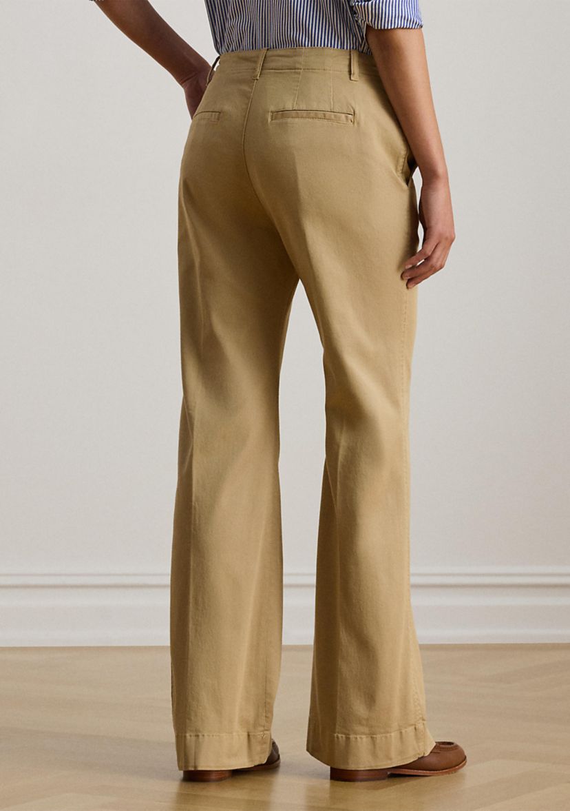 Petite Stretch Cotton Chino Flare Pant