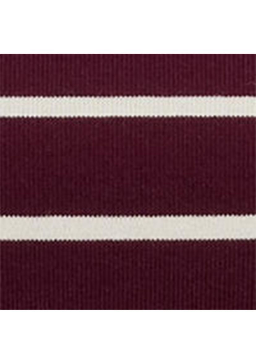 Plus Size Striped Stretch Cotton Boat Neck T-Shirt