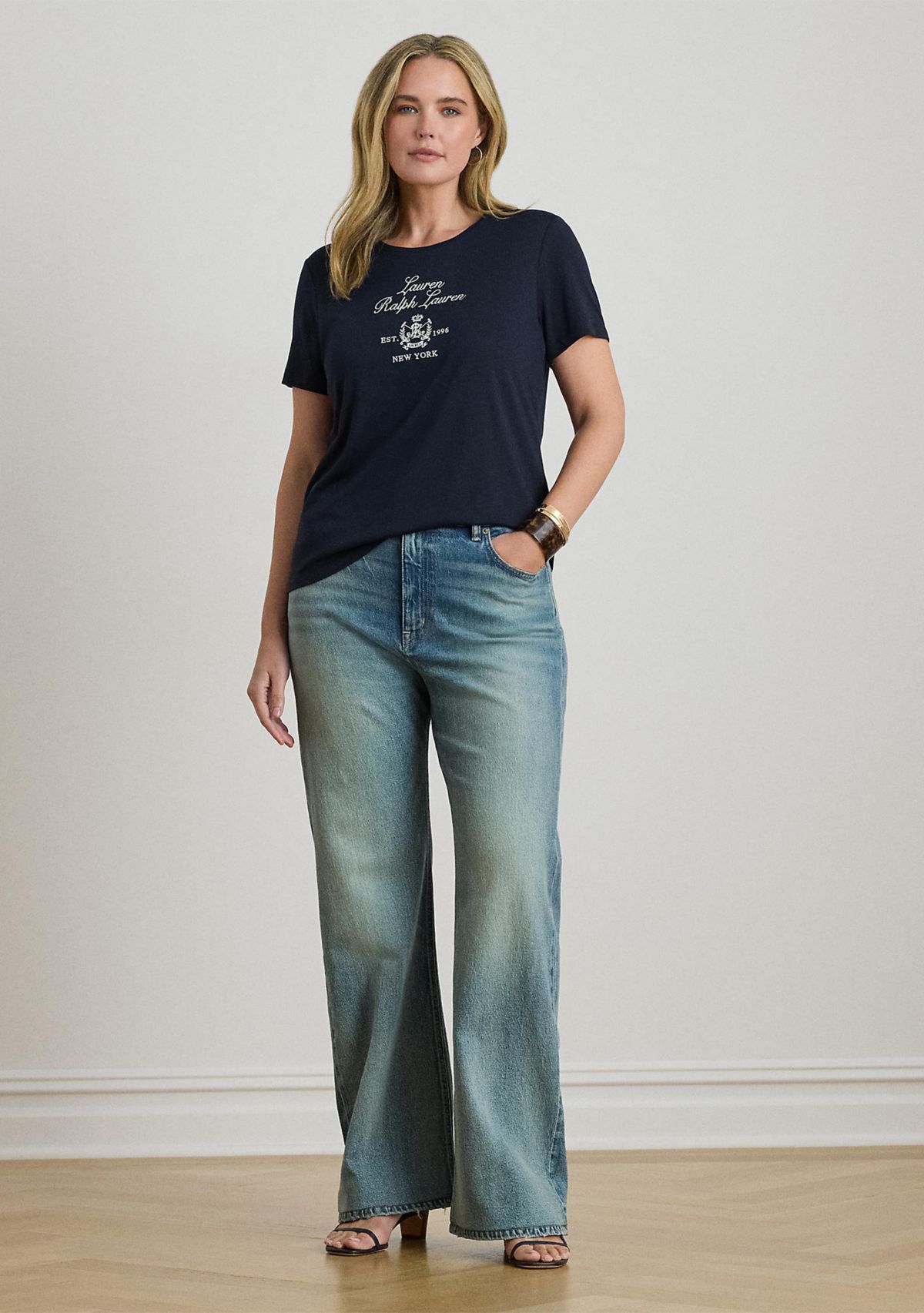 Embroidered-Crest Jersey T-Shirt