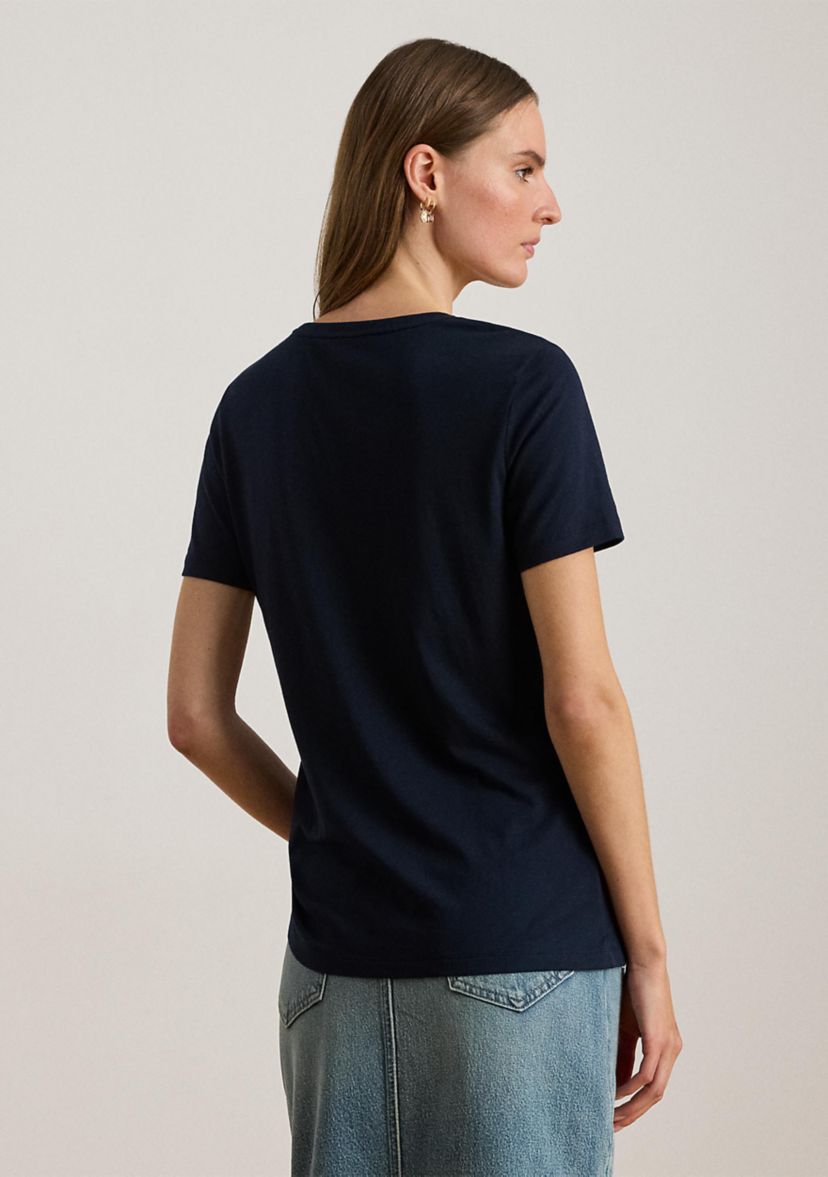 Embroidered-Crest Jersey T-Shirt