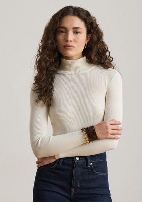 Lauren Ralph Lauren Women's Cotton-Blend Ribbed Turtleneck, XS