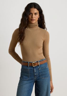 Lauren Ralph Lauren Women's Cotton-Blend Ribbed Turtleneck, XXL