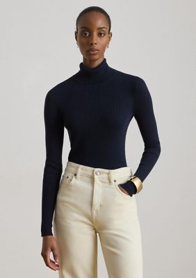 Lauren Ralph Lauren Women's Cotton-Blend Ribbed Turtleneck, XXL