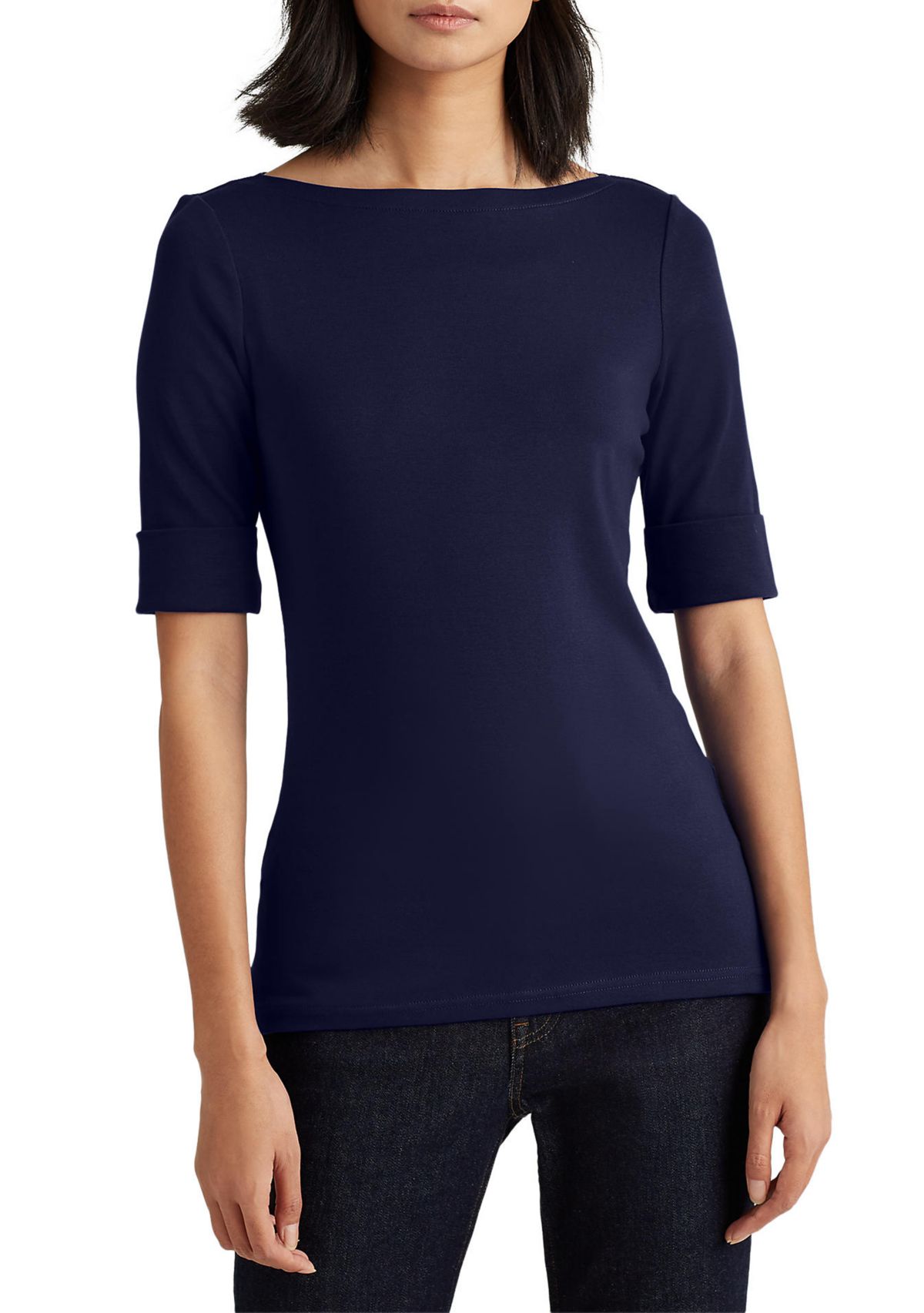 Cotton Boatneck Top