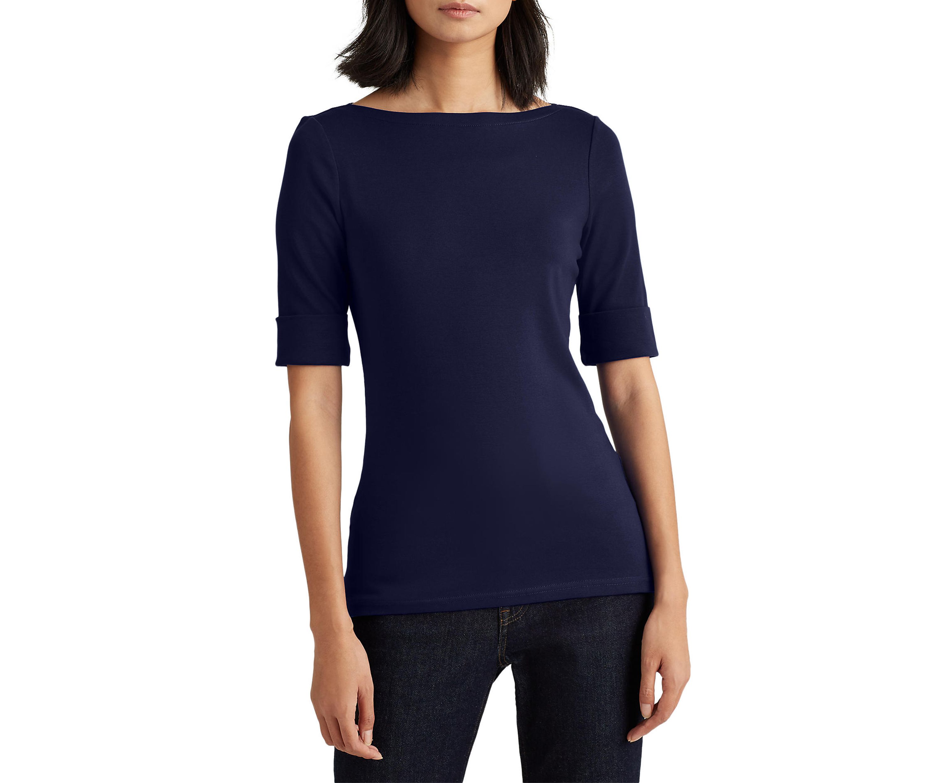 Cotton Boatneck Top