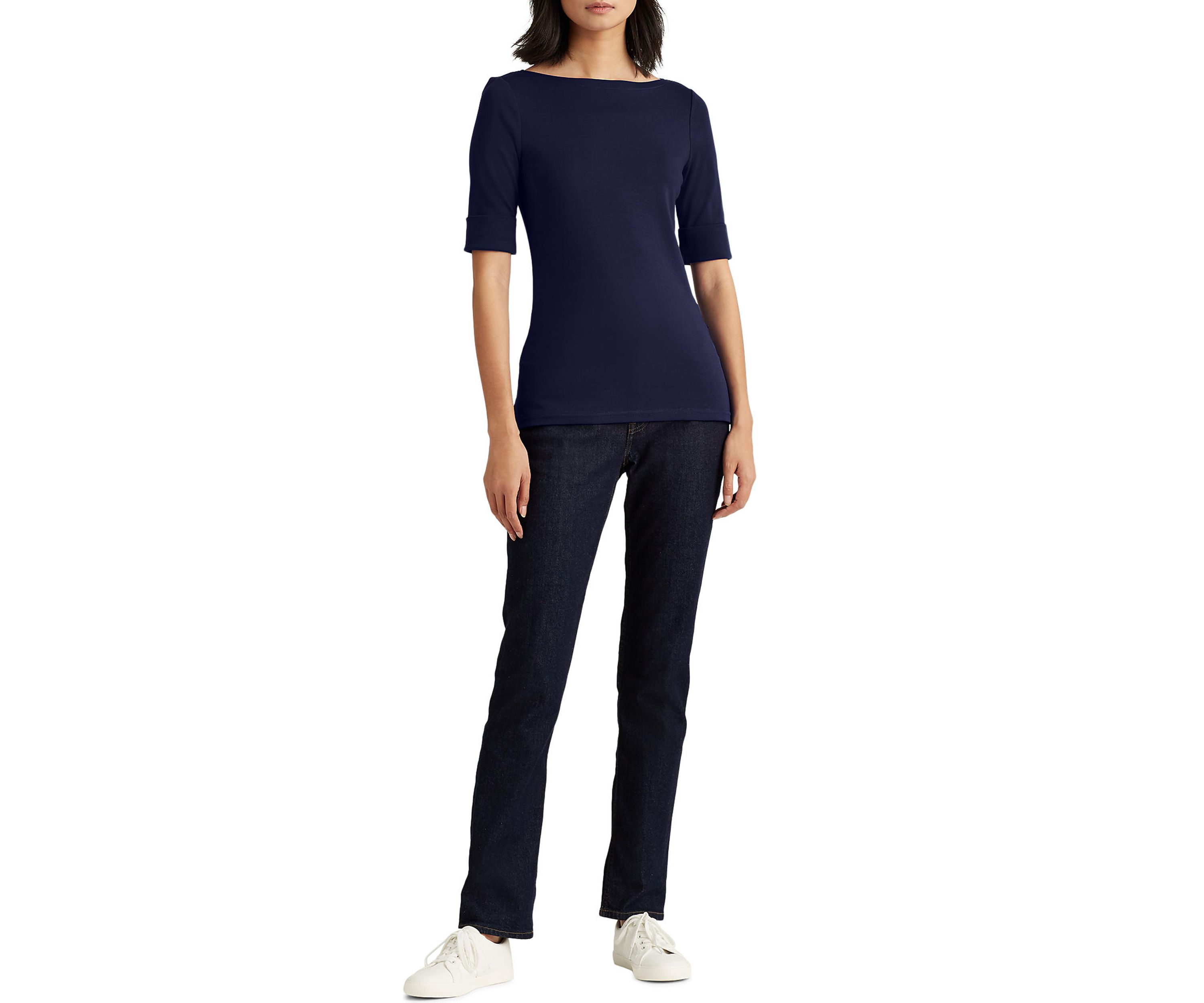 Cotton Boatneck Top